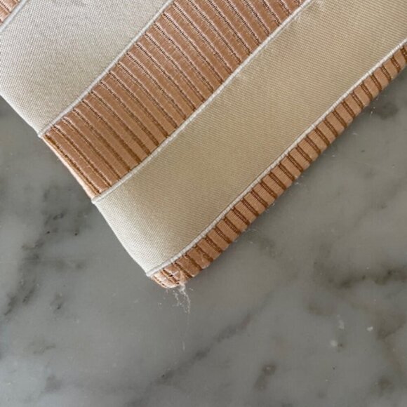 VALENTINO Silk Vintage Gold Cream Stripe Tie - Picture 13 of 15